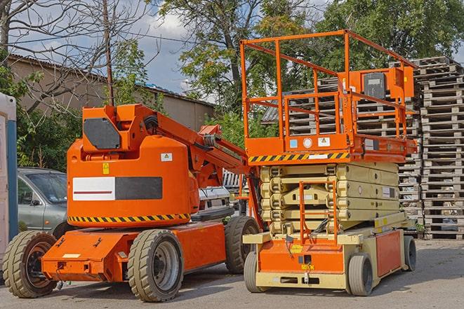 busy warehouse with forklift in operation in Joppa, AL